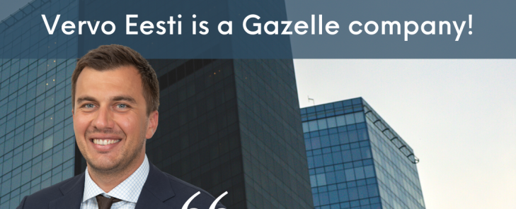 Vervo Eesti receives the recognition as a Gazelle company!